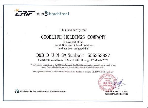  - GoodLife Holdings - Công Ty CP Cuộc Sống Tốt Lành